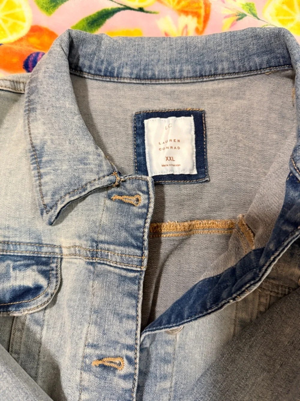 LC Lauren Conrad Light Blue Denim Jacket - Picture 3 of 4